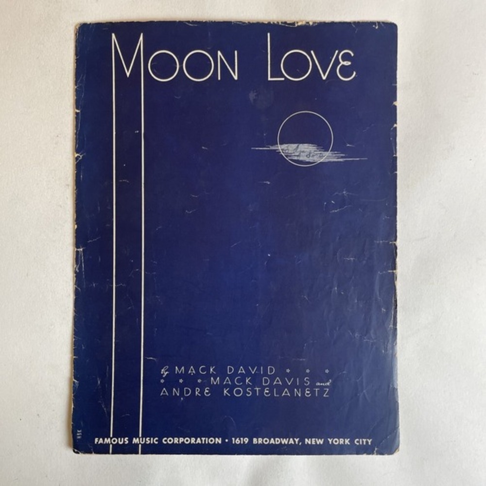1939 Vintage Moon Love  Sheet Music Mack Davis & Andre‎ Kostelanetz